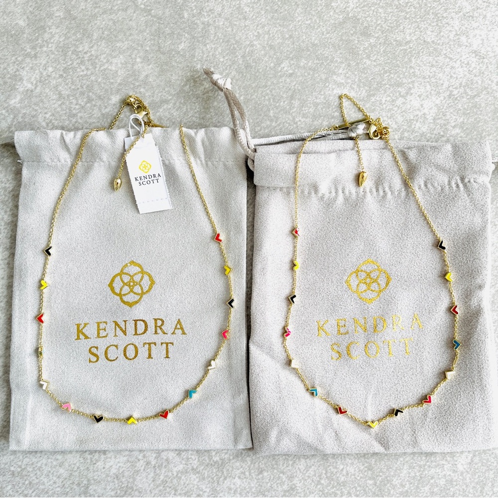 KENDRA SCOTT Haven Heart Necklace In Multi Mix